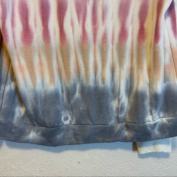 Knox Rose Tie Dye lightweight pullover bishop sleeves Sweatshirt.  Size M  NWOT - Picture 6 of 6